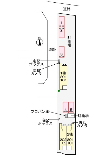 宮ノ丸トウロデン・１の区画図|駐車場