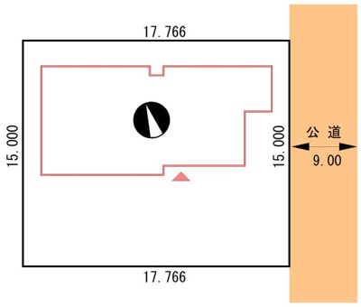 【区画図】 | 武佐3丁目5-261売家 | お車は車庫に1台、お外に1台停められます。