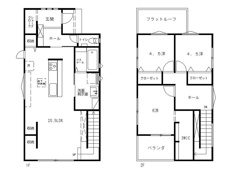 高知市一宮徳谷　中古戸建ての間取り