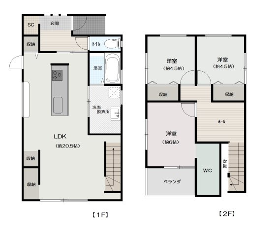 高知市一宮徳谷　中古戸建ての間取り