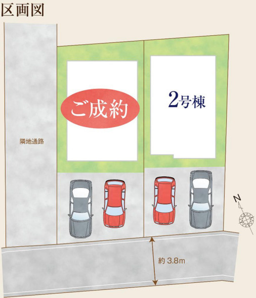 三鷹市牟礼4丁目　新築戸建の区画図|区画図

現地ご見学希望・資料請求などお気軽にお問い合わせ下さい！
03-5990-5201