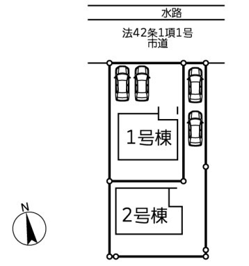 【区画図】 | 羽生市南羽生3丁目　Livele Fine　新築戸建　全2棟　2号棟