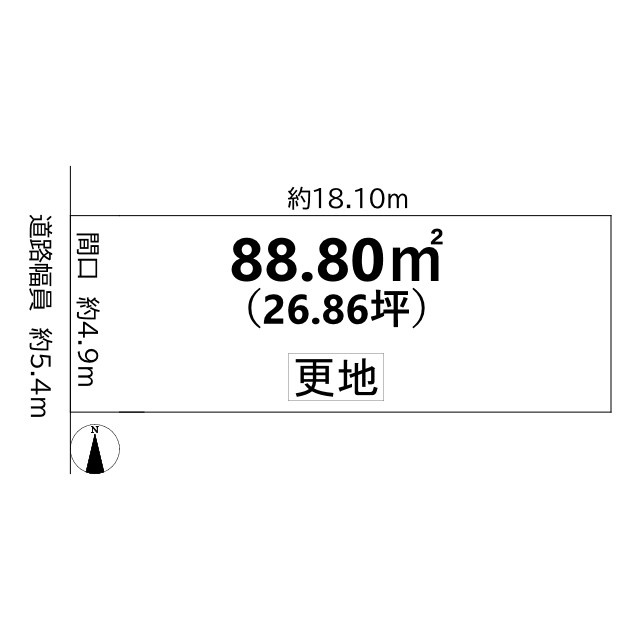 上京区尼ヶ崎横町 土地の土地図