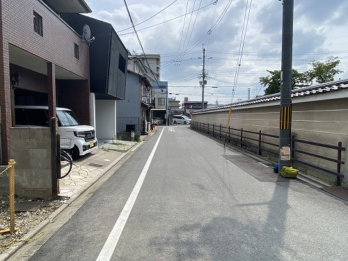 上京区尼ヶ崎横町 土地の前面道路含む現地写真