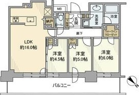 プラウドタワー平井の間取り