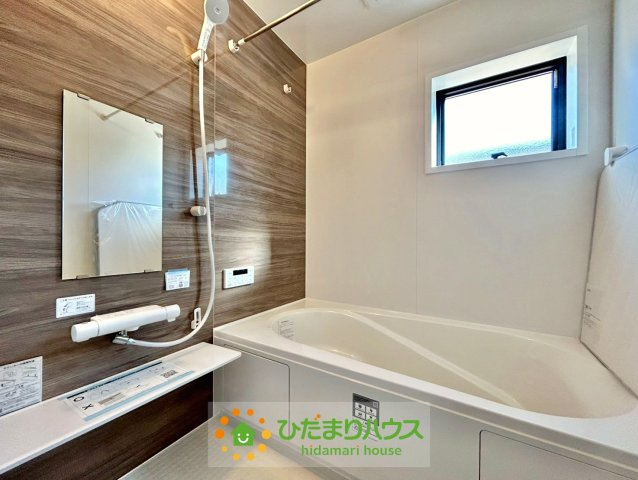 加須市南大桑　新築一戸建て　02　リーブルファインの浴室|一日の疲れを癒してくれます！