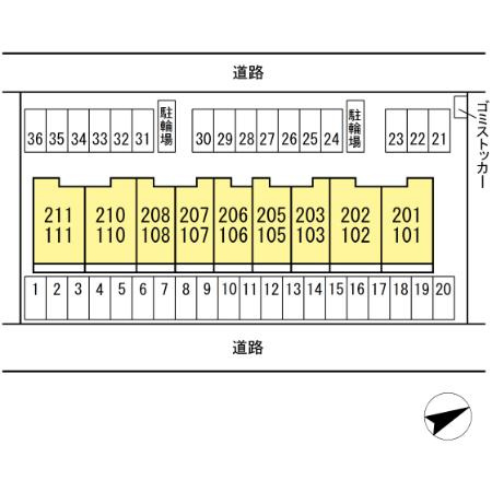 アクシズ泗水の区画図