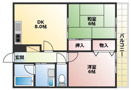 ハイツイベールの間取り