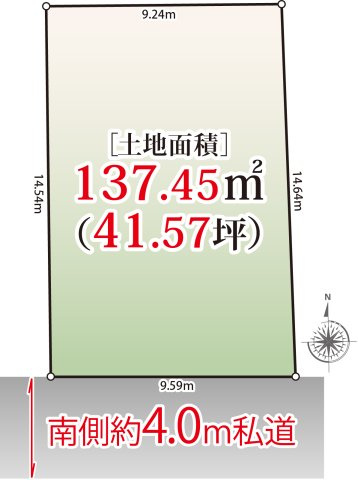 宅地分譲［練馬区春日町１丁目］の前面道路含む現地写真