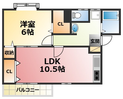 ハイツ・ツゥ・サティの間取り