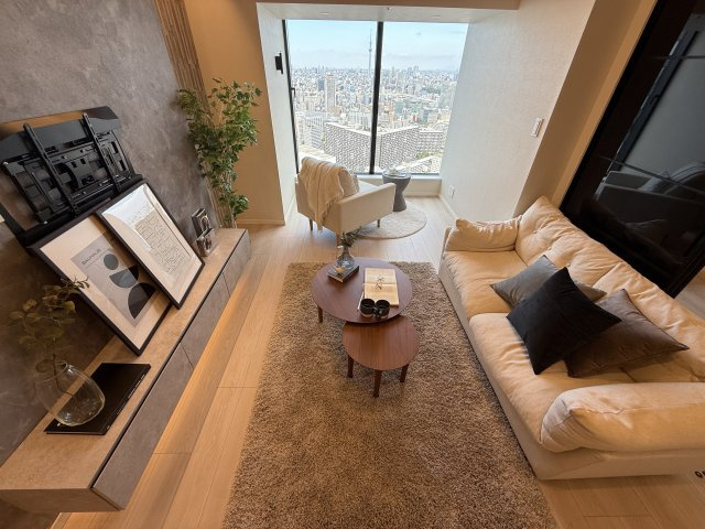 シティタワーズ豊洲ザ・ツインサウスタワー41階の居間・リビング