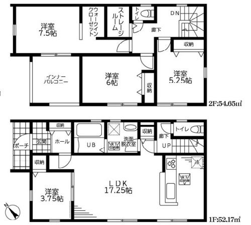 加須市南大桑　Livele Fine　新築戸建　全7棟　1号棟の画像
