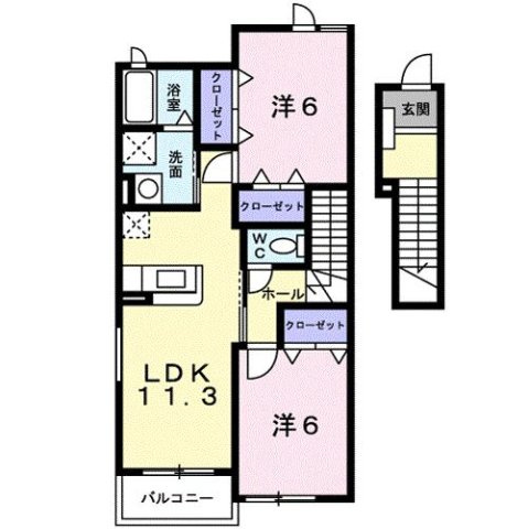 パークサイド　Ｂの間取り