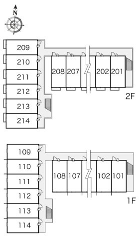 レオパレスＩＫＡＲＵＧＡ　２３の区画図