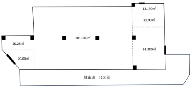 【間取り】 | スカイプラザ学園通り1階テナント（旧みどり書店）