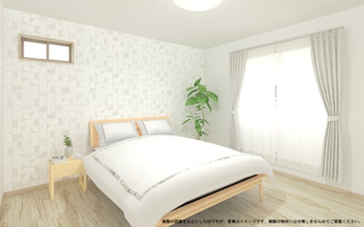 【完成予想図】 | 【主寝室　イメージパース】
※画像は設計図面を基に作成したイメージです。