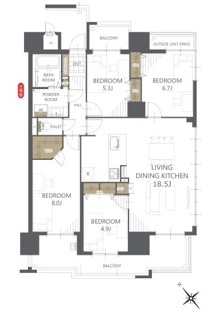 【間取り】サンパーク鉄王 