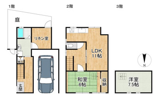 【間取り】 | 衣笠西馬場町テラスハウス