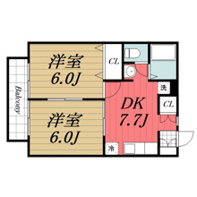 【間取り】 | ビーバープレイス五井　D