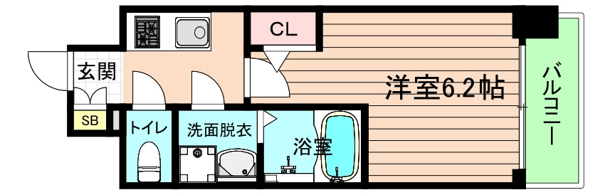大阪市都島区中野町５丁目の賃貸マンションの間取り