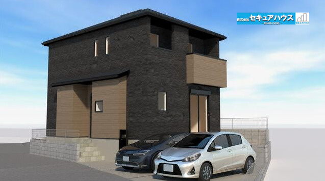 【同施工物件ご案内可能】東海市加木屋町三ツ池 全2棟の外観|【1号棟】
◆1号棟外観イメージパースです。