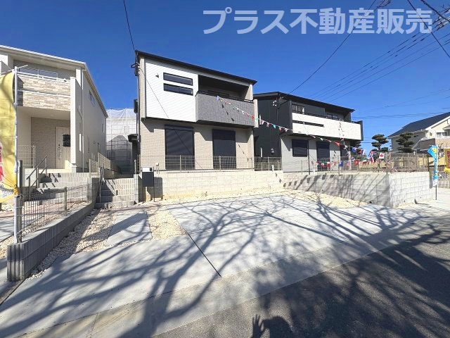 【外観】 | 糟屋郡志免町王子2丁目　3号棟（全8棟）【仲介手数料無料・0円】 | 完成しました。物件内部もご見学頂けます。プラス不動産販売にお任せ下さい。