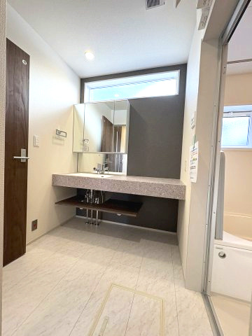 【洗面所】 | 糟屋郡志免町王子2丁目　3号棟（全8棟）【仲介手数料無料・0円】 | 現地写真。