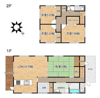 【間取り】 | 石岡市石岡中古戸建