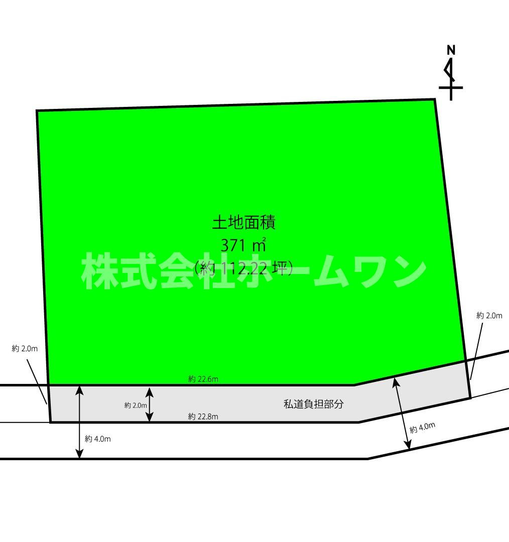 あきる野市雨間　売地の土地図