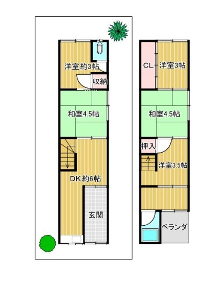 堺市堺区南田出井町1丁　戸建の間取り