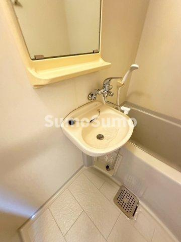 コーラル五色山の洗面所|脱衣スペースもあります