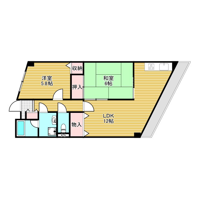 セレコート箕面の間取り