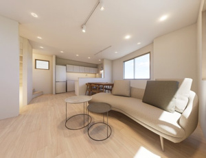 【完成予想図】 | B号棟内観完成予想図