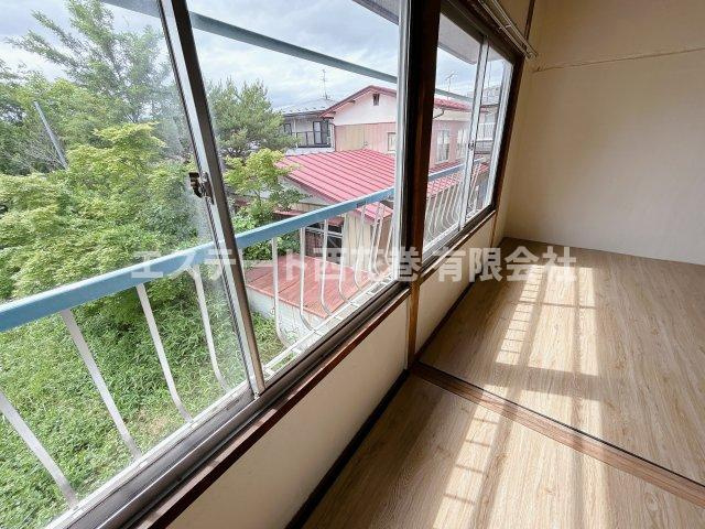 鎌田荘のバルコニー