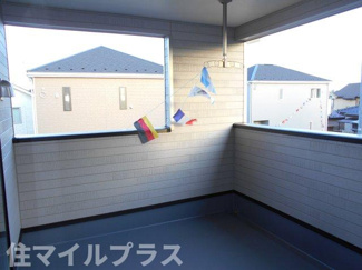 【バルコニー】 | 郡山市富田町大徳南新築一戸建て8棟 | 広々としたバルコニーです