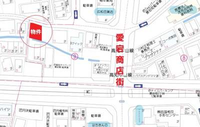 【地図】 | 売地　高知市愛宕町2丁目　＠27