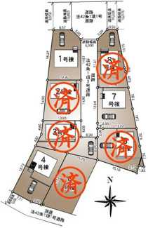 【区画図】 | 郡山市富田町大徳南新築一戸建て8棟
