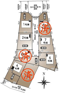 【区画図】 | 郡山市富田町大徳南新築一戸建て8棟