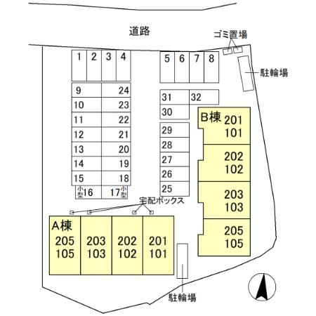 フォーゲルセレーノ　Aの区画図