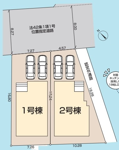 所沢市山口第6　新築戸建　リーブルガーデンの区画図