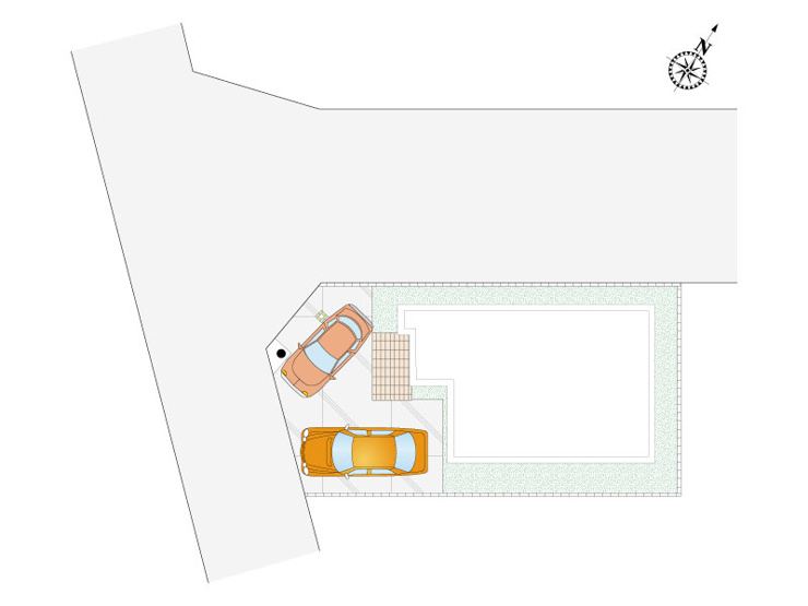 上尾市上平中央２丁目　３区画　１号棟　■２台駐車可能　※１号棟敷地内　電柱有