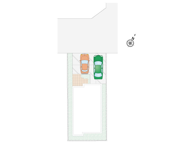 上尾市上平中央２丁目　３区画　2号棟　■２台駐車可能