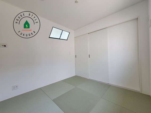 福岡市西区今宿東3丁目第10-6棟(6号棟)の内観：施工例|和室を上手に活用すると暮らし方の幅が広がります。例えば普段は開け放して、子供の小さいうちはお昼寝や遊びのスペースに。畳はソフトなので転んでもケガをしにくく安心です