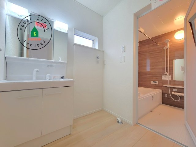 福岡市西区今宿東3丁目第10-6棟(5号棟)の内観：施工例|脱衣所、洗面所は小さなプライベートスペース。歯磨き、洗顔と毎日施す個人空間。