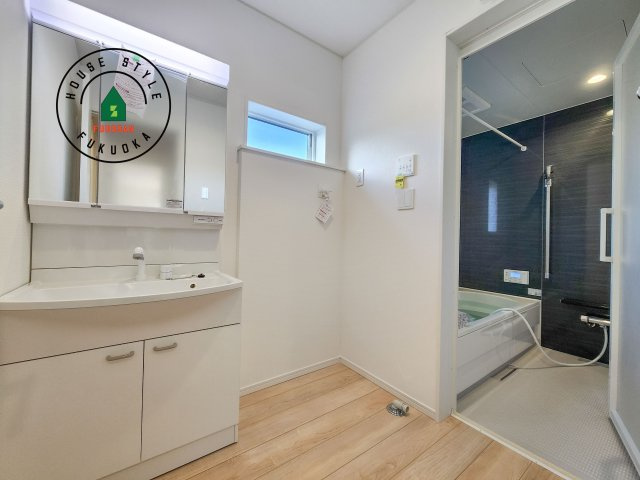 福岡市西区今宿東3丁目第10-6棟(5号棟)の脱衣所|脱衣所、洗面所は小さなプライベートスペース。歯磨き、洗顔と毎日施す個人空間。