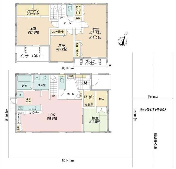 【中古】川越市大塚１丁目中古住宅の間取り|余裕ある間取りです！
4LDK→5LDKも可能！
