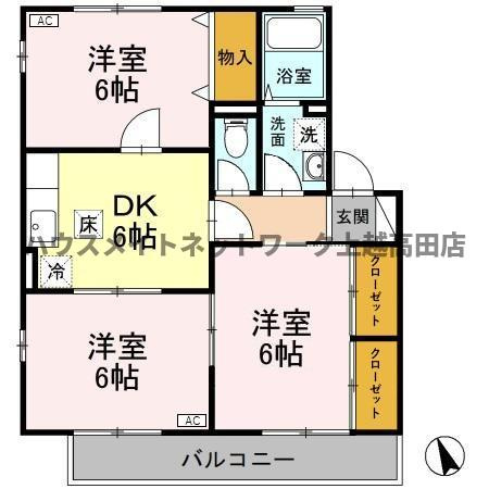 セジュールかきざき Ｂの間取り|間取図