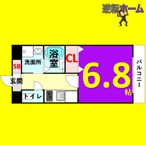 meLiV桜山　名古屋市賃貸　仲介手数料無料の間取り