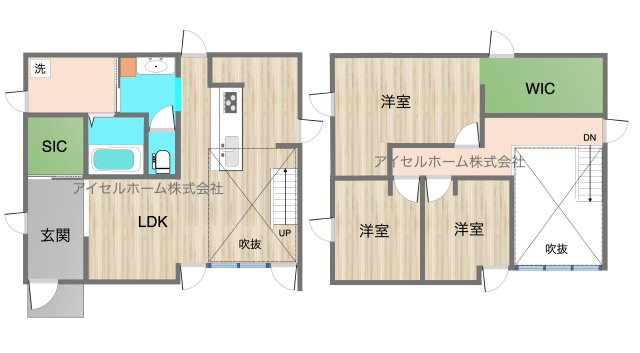 【間取り】 | 高屋高美が丘９丁目の中古戸建て！