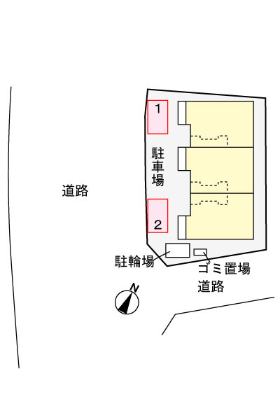 アエキタスの区画図|駐車場です
